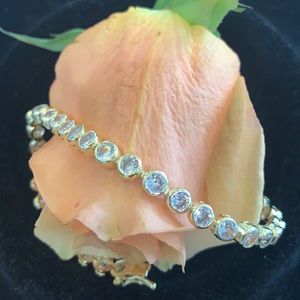 ❣️18k gold plated❣️10 CTW cubic zirconia bracelet